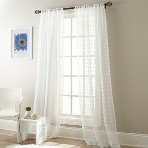 Grand Avenue Linda Sheer Window Curtain Panel Pair